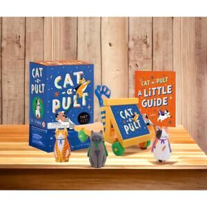 NIB Running Press Cat-a-pult: They Fly! Mini Desktop Game Cats Toy Gift Rp Minis